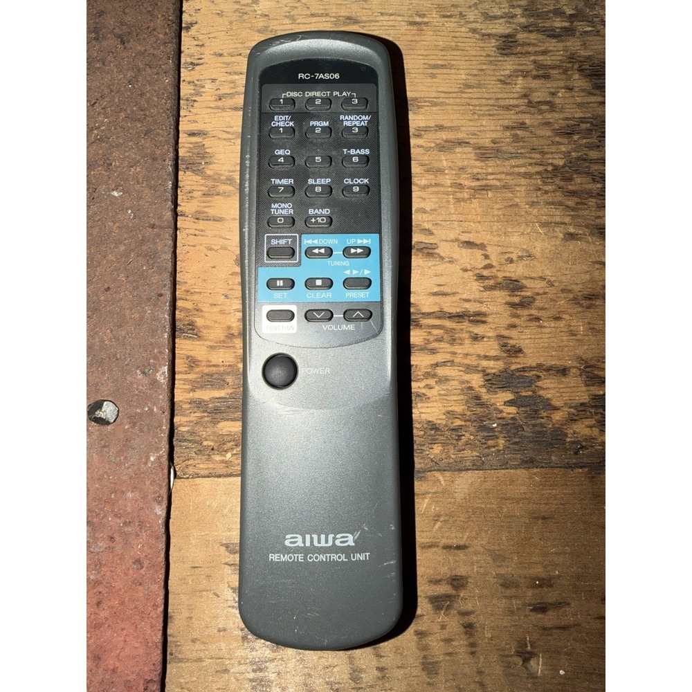 Aiwa RC-7AS06 Genuine Audio Remote Control 4Various Aiwa Stereo OEM Tested